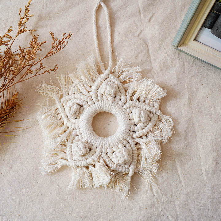 Cotton Star Wall Hanging: Chic Home Accent