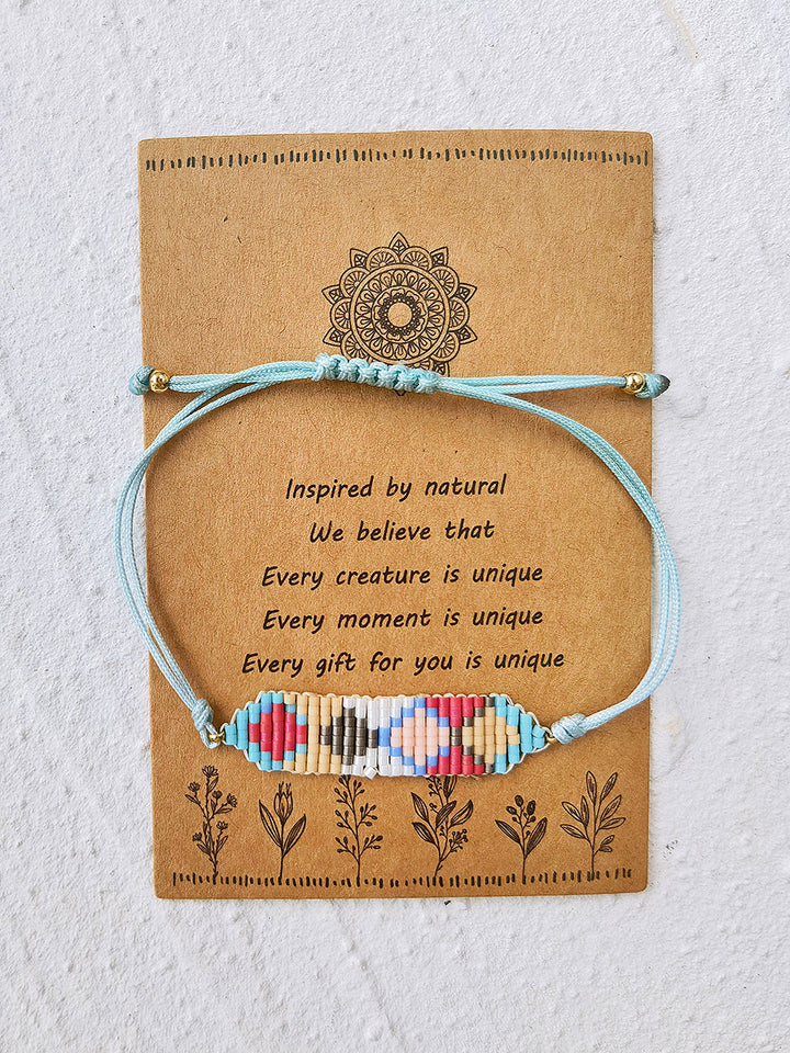 Adjustable Drawstring Beaded Bracelet Colorful Langston