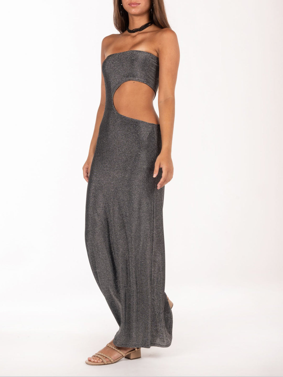 Off-The-Shoulder Sexy Hollow Maxi Dress