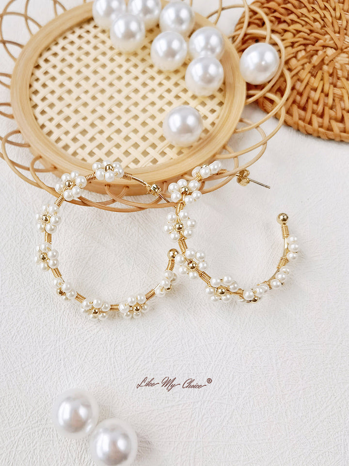 Whimsical Pearl Muses: Boho-Inspired Cloudy Pearl Earrings